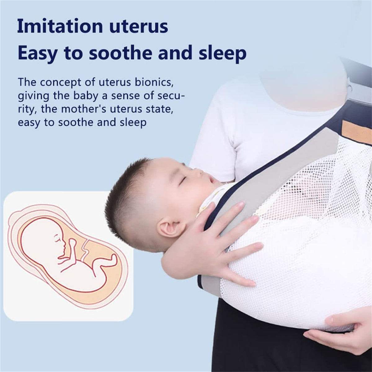 Baby Carrier, Ergonomic Baby Strap one Shoulder Labor-Saving Polyester