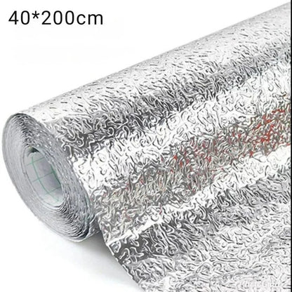 Silver Foil | Marble Sheet Sticker 40x200cm | Waterproof Self-Adhesive PVC