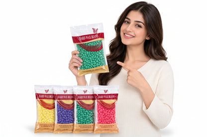 Hard Wax Beans | Painless Hair Removal Wax Beads for Body & Facial Hair | Random flavour | 100g