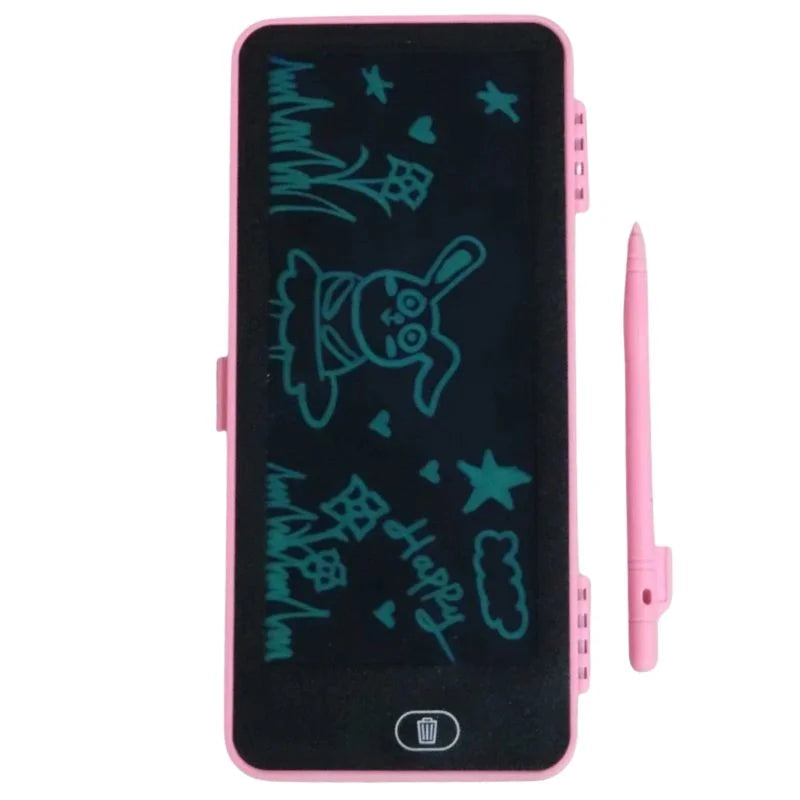 LCD Drawing Pen Case for Kids | Writing Tablet Pencil Box with Screen Lock