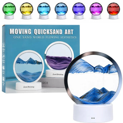 3D Moving Sand Art LED Lamp | Flowing Sandscape Painting Display