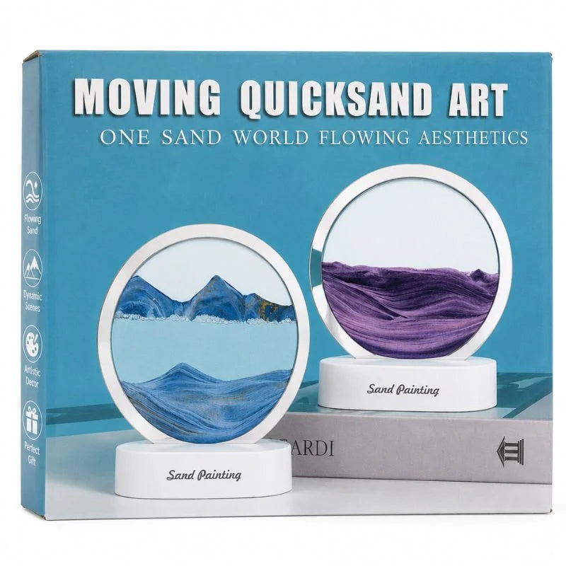 3D Moving Sand Art LED Lamp | Flowing Sandscape Painting Display