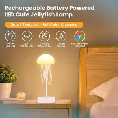 LED Jellyfish Lamp RGB Mood Light | Voice Control Fantasy Jellyfish Night Light