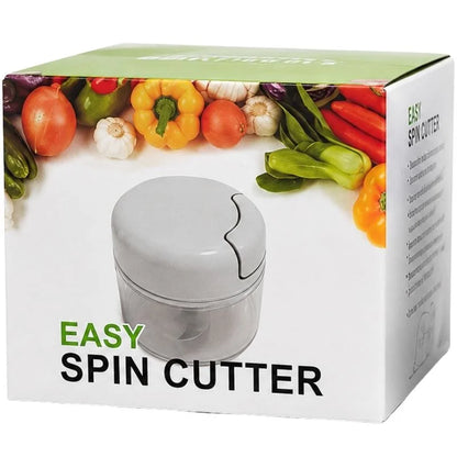 Manual Mini Hand Pull Food Chopper | Spin Cutter Vegetable & Fruit Chopper