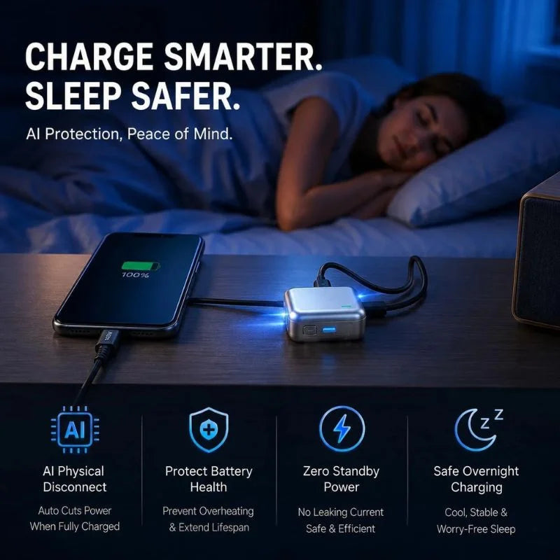 Automatic Charging Disconnector | Model LX-007  |Type-C to Type-C Fast Charging Guardian