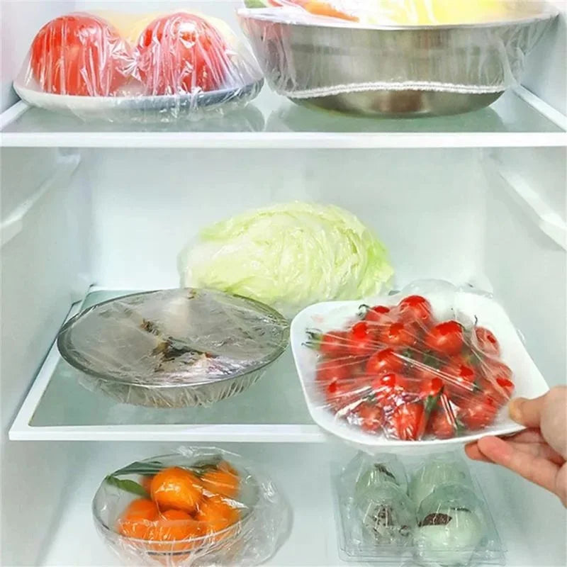 Disposable & Reusable Elastic Food Covers| 100Pcs