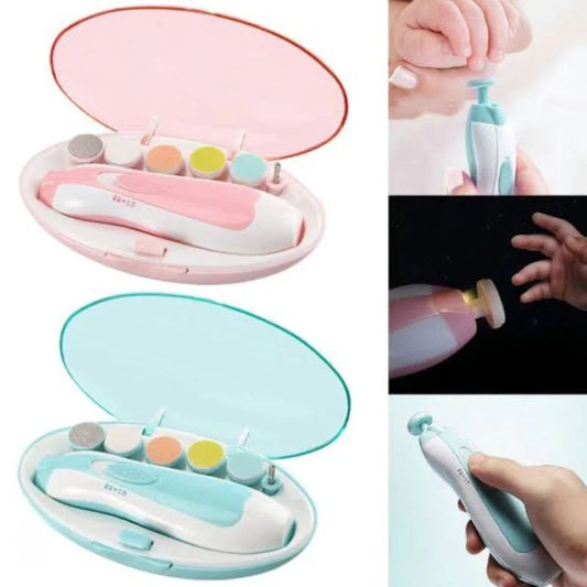 Premium 6-in-1 Electric Baby Nail Trimmer Set | Safe Infant Nail Filer & Manicure Pedicure Kit with LED Light